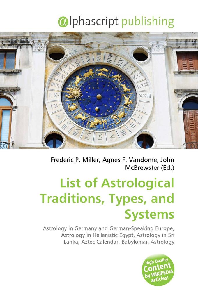 List of Astrological Traditions Types and Systems