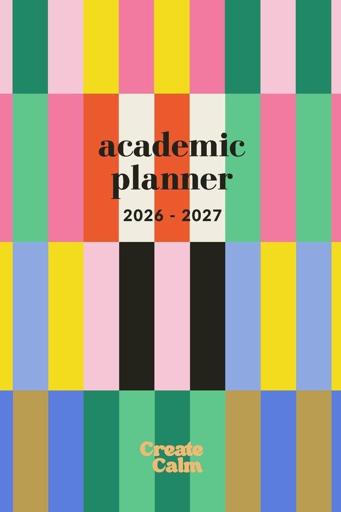 Colorful Stripes Weekly & Monthly Academic Planner 26-27