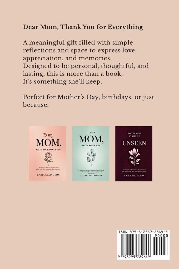 Dear Mom Thank You for Everything