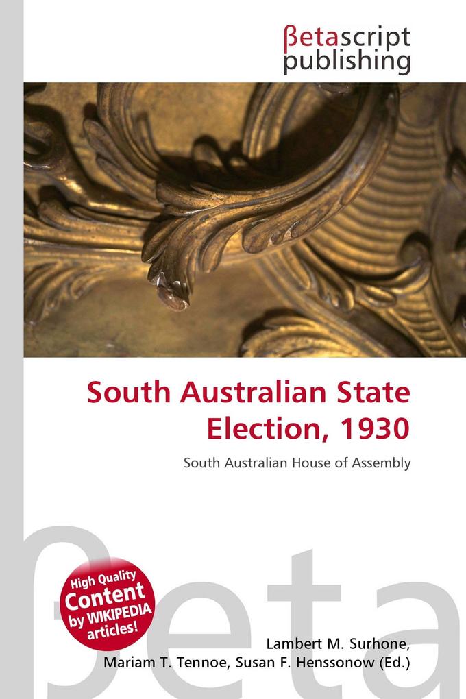 South Australian State Election 1930