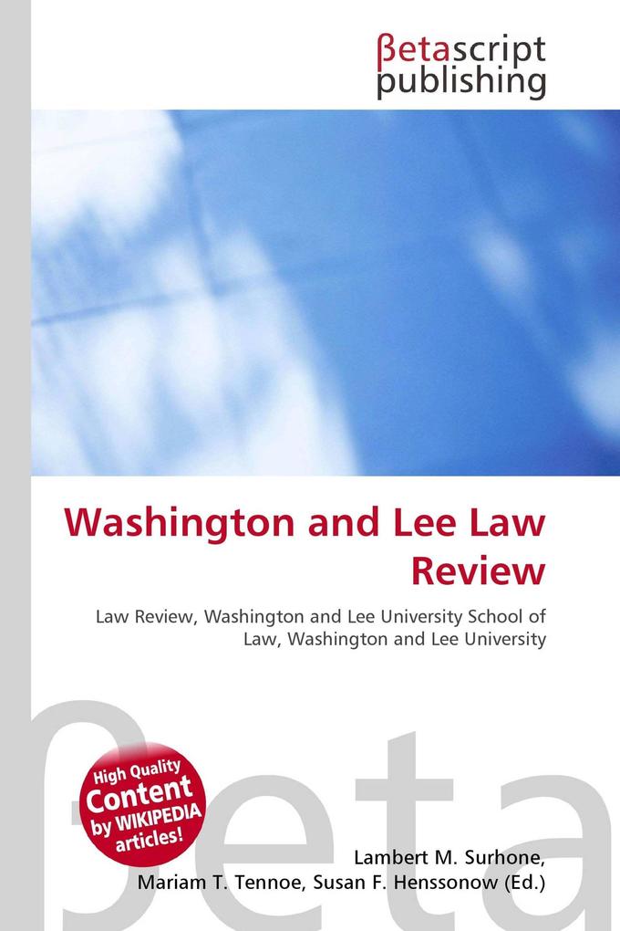 Washington and Lee Law Review