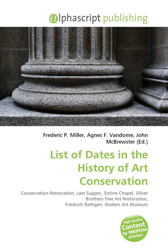 List of Dates in the History of Art Conservation