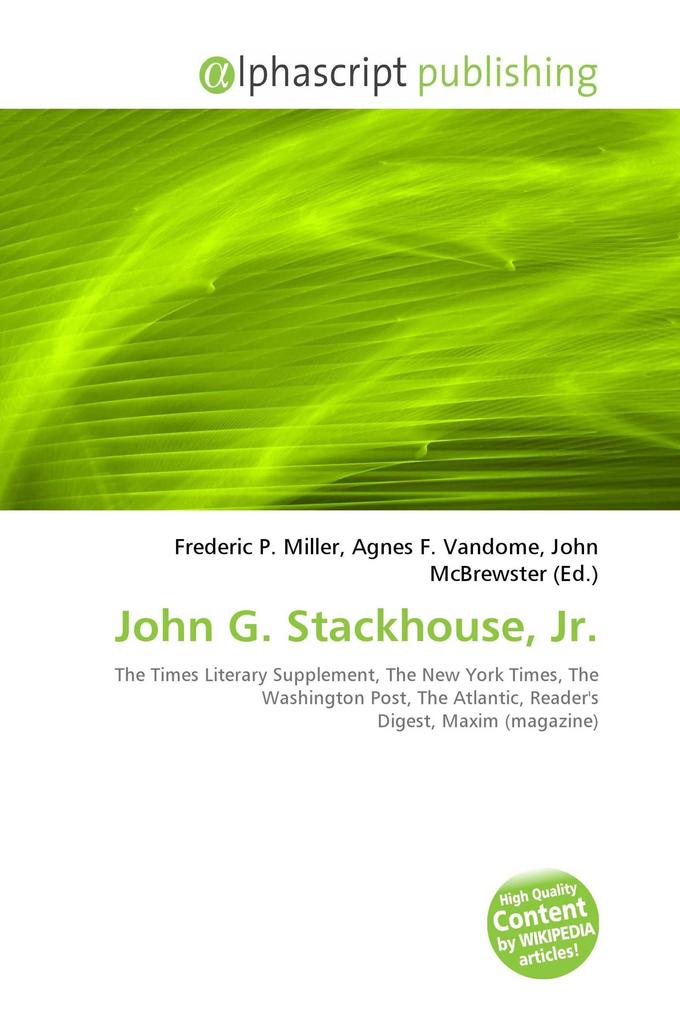 John G. Stackhouse Jr.