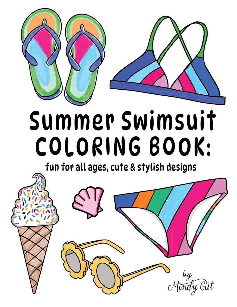Summer Swimsuit Coloring Book