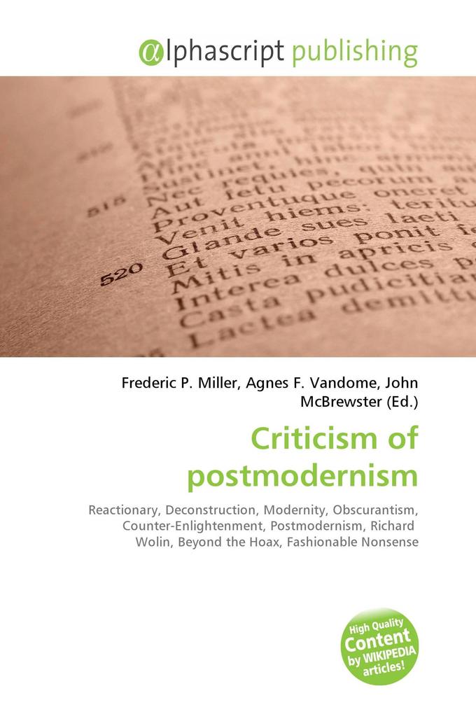 Criticism of postmodernism