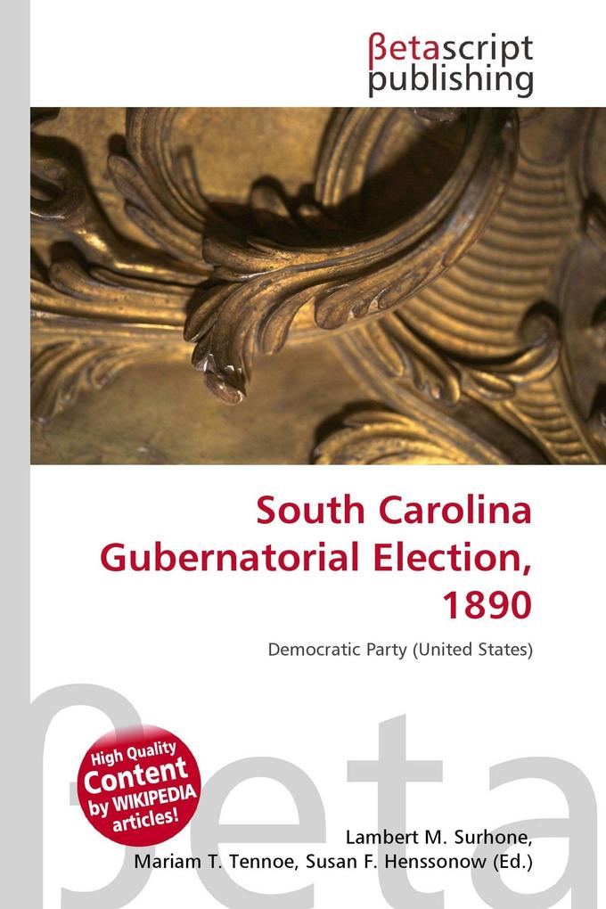 South Carolina Gubernatorial Election 1890