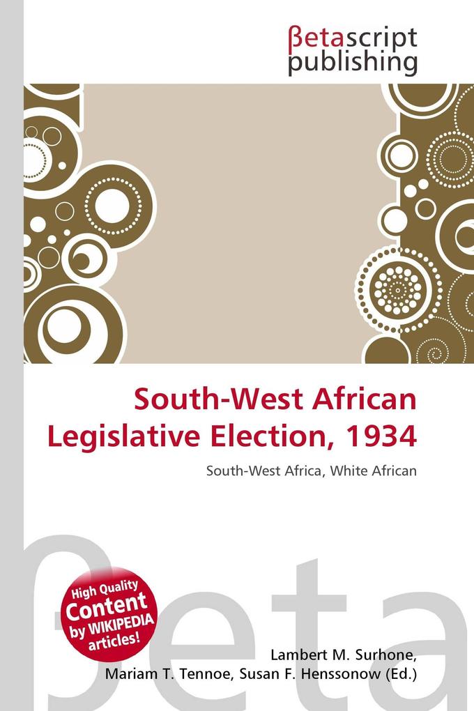 South-West African Legislative Election 1934