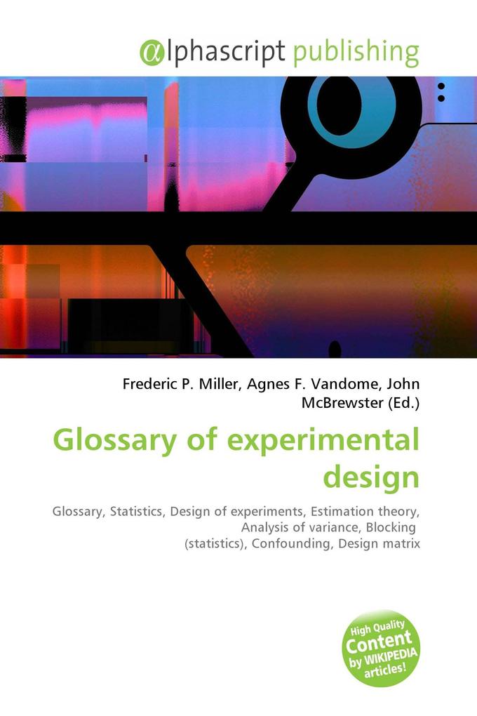 Glossary of experimental design