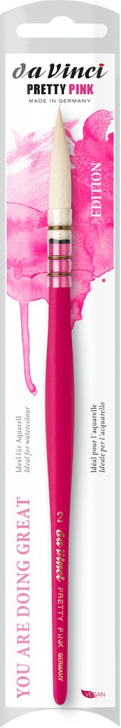da Vinci Pinsel PRETTY PINK EDITION Aquarellpinsel Pinsel Größe 2