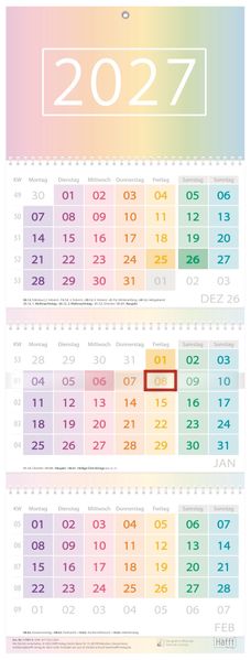Drei-Monatskalender 2027