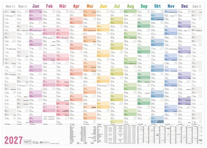 Wandkalender A1+ 2027
