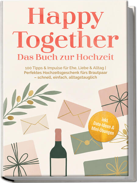 Happy Together - Das Buch zur Hochzeit: 100 Tipps & Impulse für Ehe Liebe & Alltag | Perfektes Hochzeitsgeschenk fürs Brautpaar - schnell einfach alltagstauglich - inkl. Date-Ideen & Mini-ÜbungenFreya