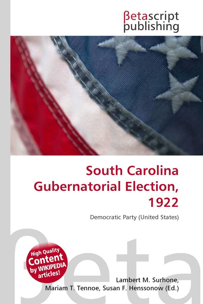 South Carolina Gubernatorial Election 1922