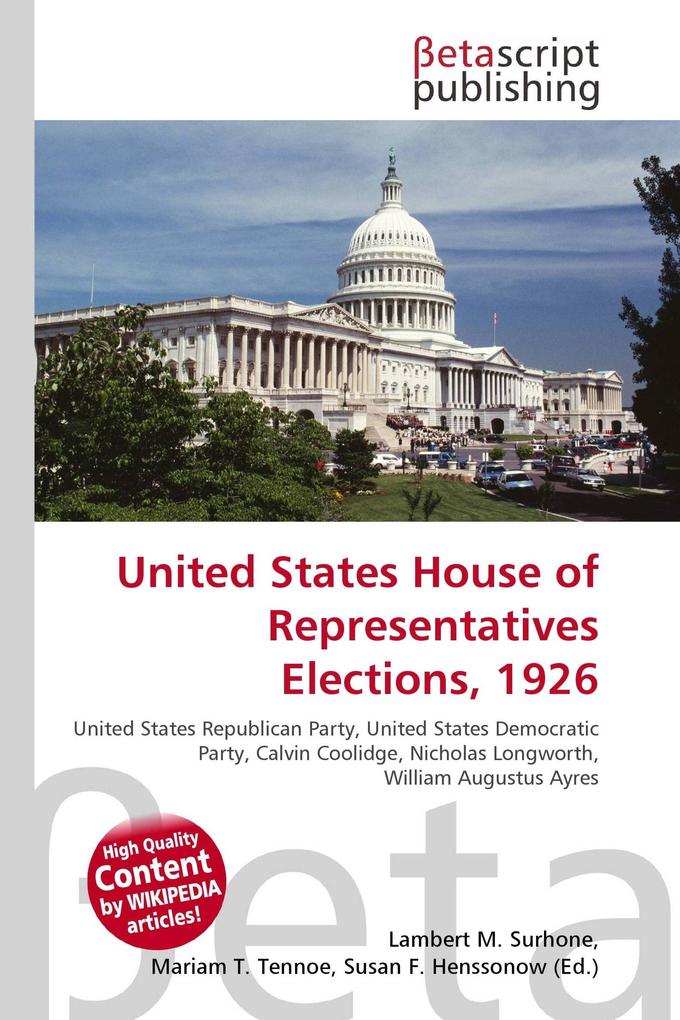 United States House of Representatives Elections 1926