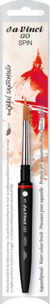 da Vinci Pinsel GO SPIN Reise-Aquarellpinsel rund extrafein Pinsel Größe 5