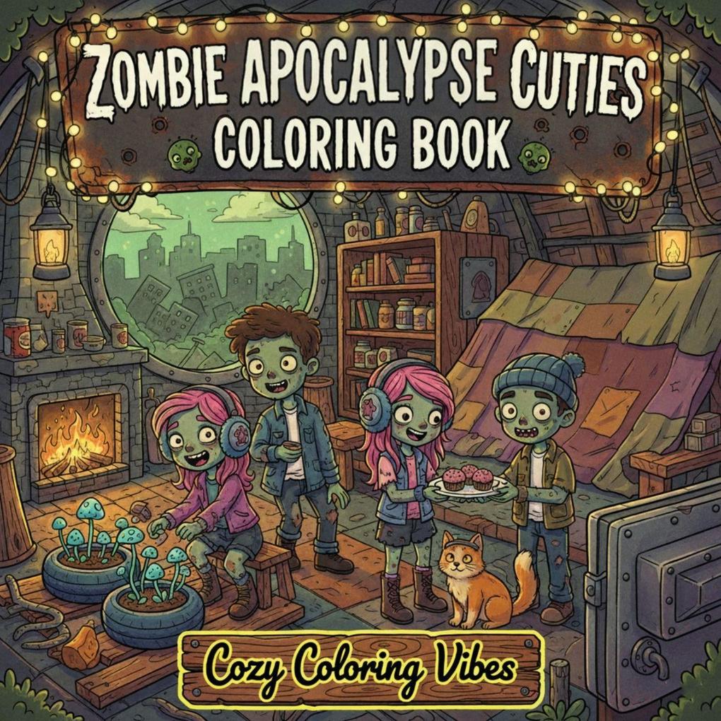 Zombie Apocalypse Cuties Coloring Book