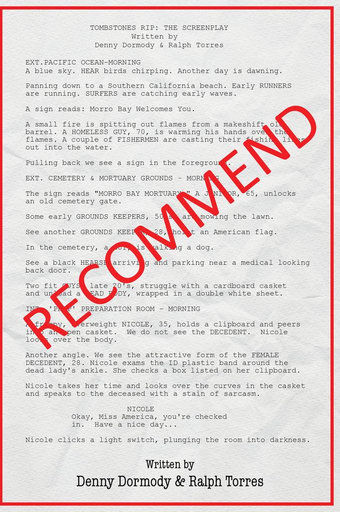 TOMBSTONES: RIPThe Screenplay