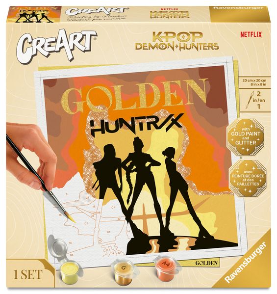 CreArt Malen nach Zahlen Adults Trend - Special Edition Golden KPop Demon Hunters