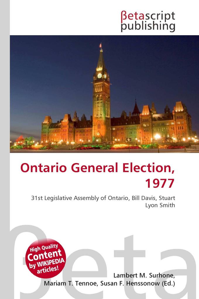 Ontario General Election 1977