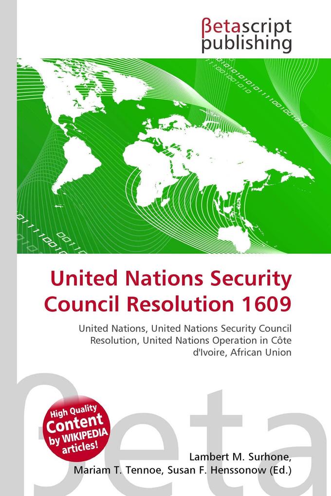 United Nations Security Council Resolution 1609