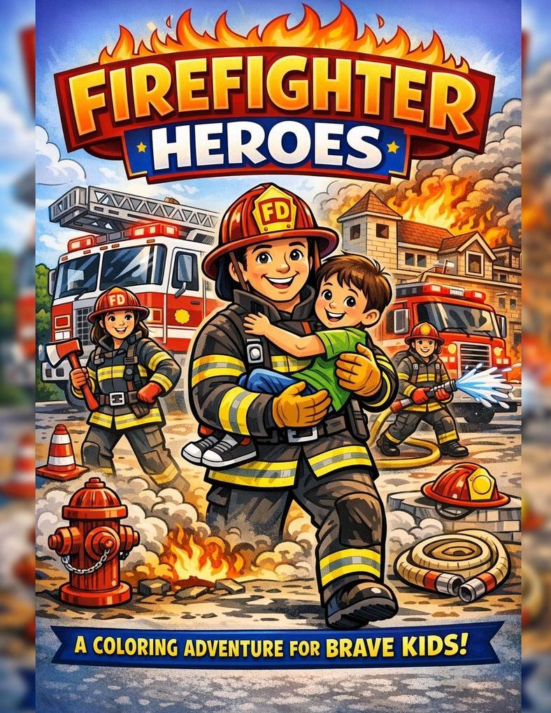 FireFighter Heroes A Coloring Adventure for Brave Kids!