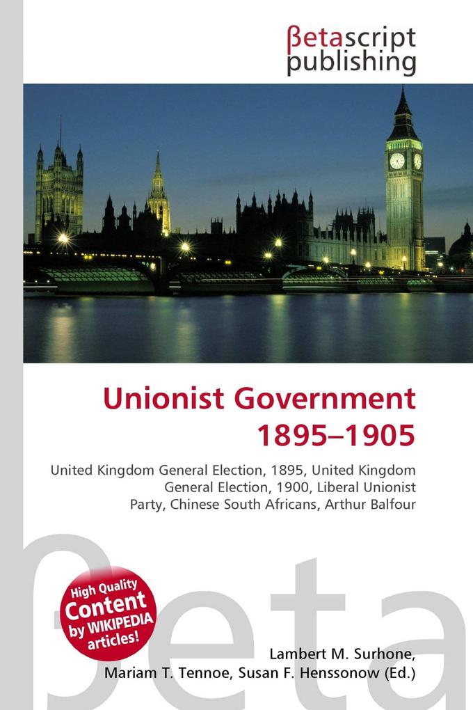 Unionist Government 1895-1905