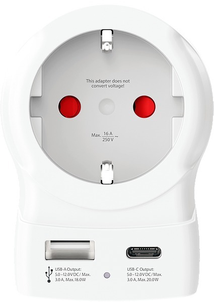 SKROSS Europe to UK USB AC20PD Travel Adapter