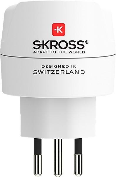 SKROSS Europe to Switzerland + Italy + Brazil Travel Adapter