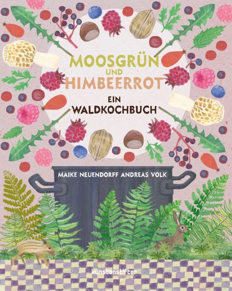Moosgrun und Himbeerrot