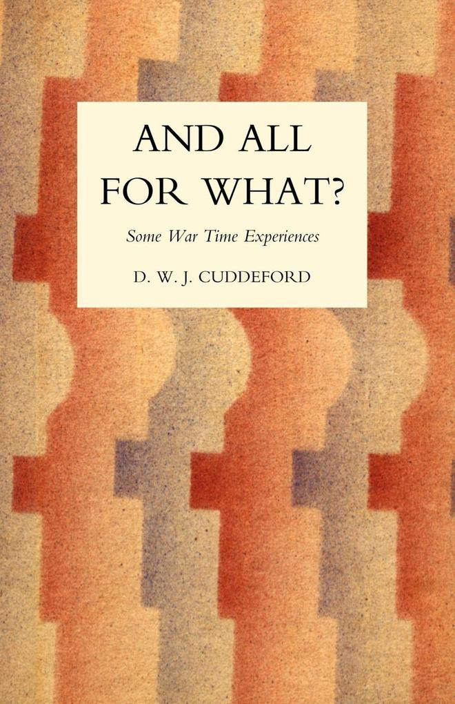 AND ALL FOR WHAT?