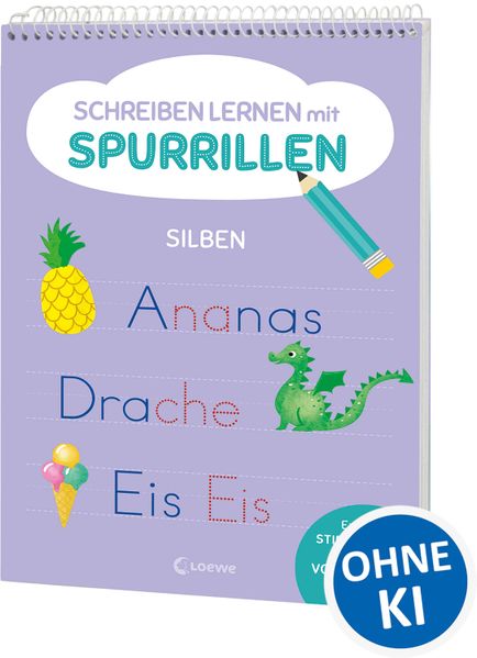 Schreiben lernen mit Spurrillen - Silben