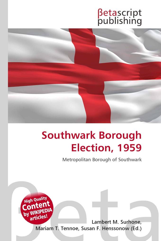 Southwark Borough Election 1959