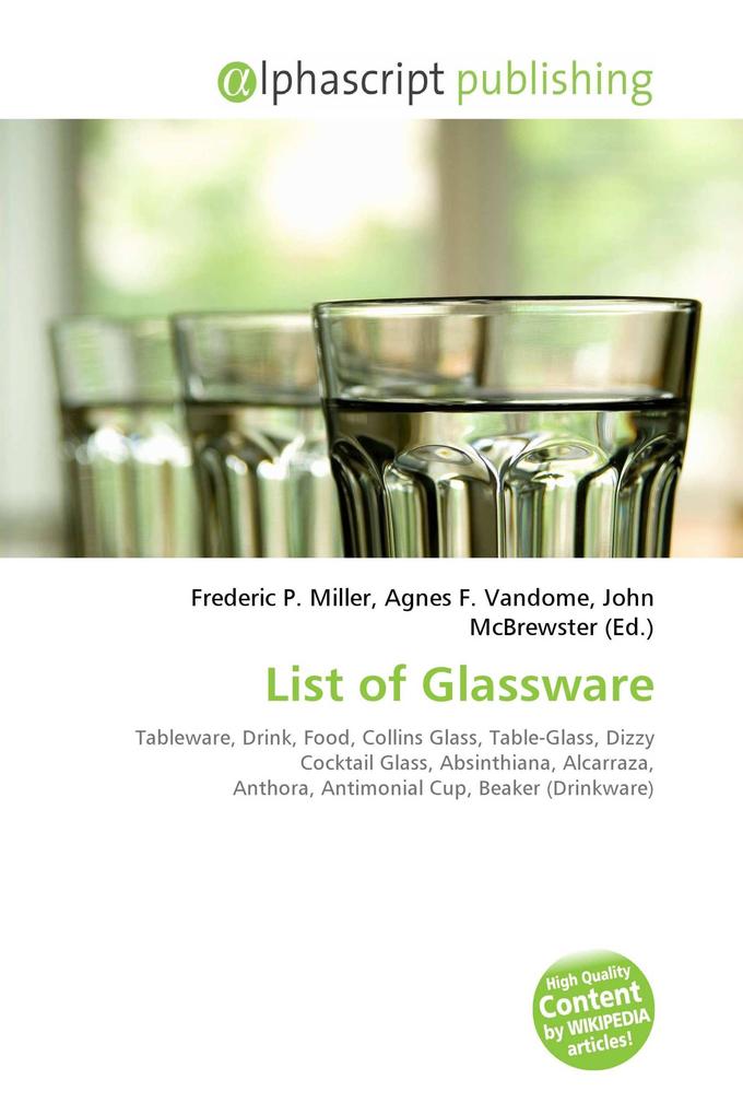 List of Glassware