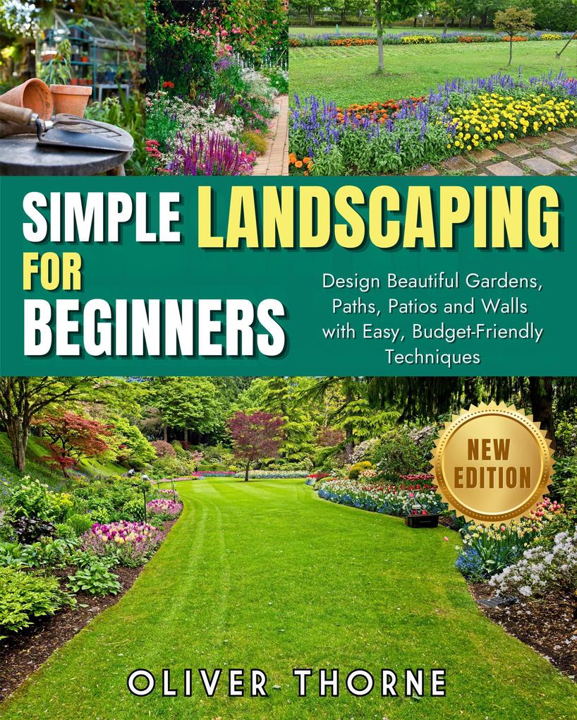 SIMPLE LANDSCAPING FOR BEGINNERS: Design Beautiful Gardens Paths Patios and Walls with Easy Budget-Friendly Techniques