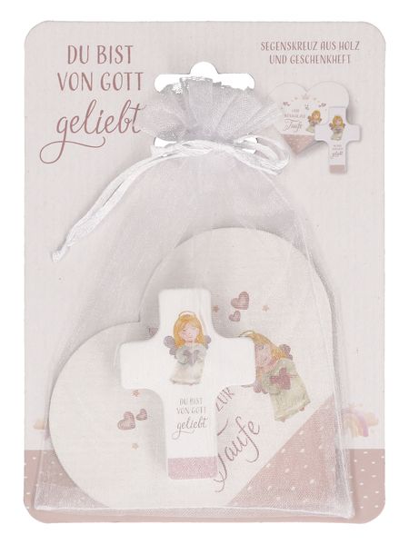 Du bist von Gott geliebt. Geschenkset zur Taufe (rosa)