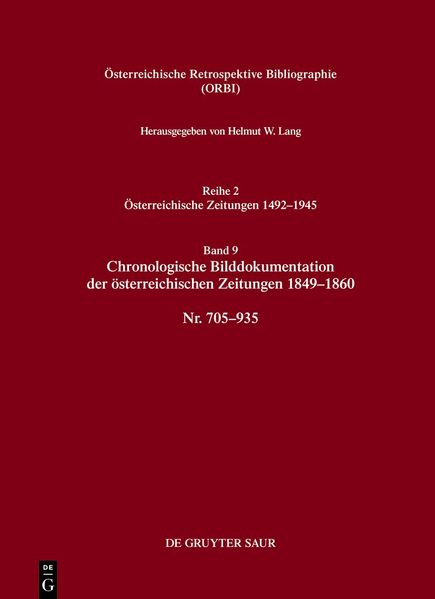 Bibliographie der österreichischen Zeitungen 1492-1945