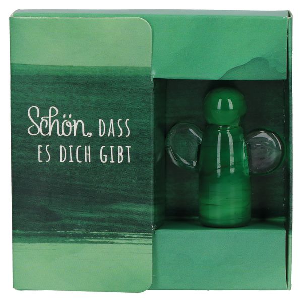 Schön dass es dich gibt. Engel-Figur (grün)