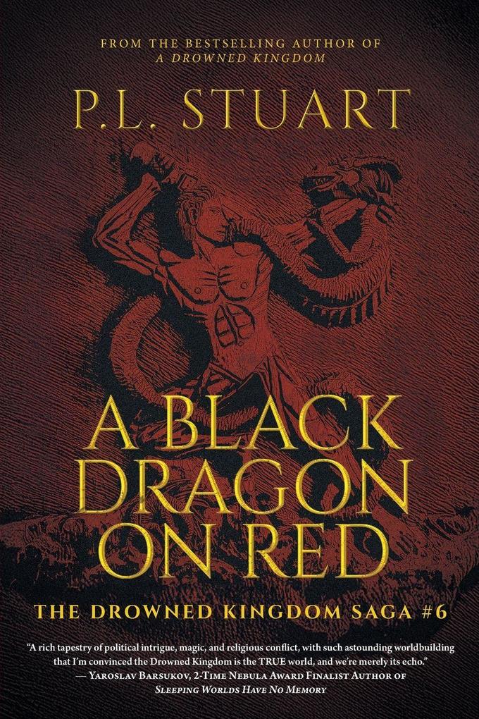 A Black Dragon on Red