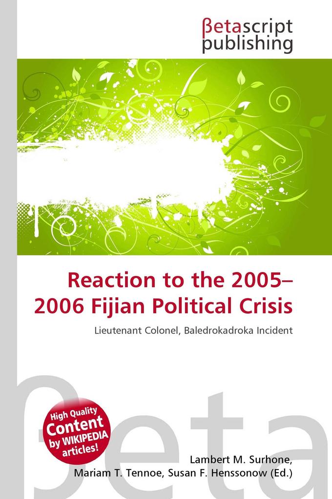 Reaction to the 2005-2006 Fijian Political Crisis