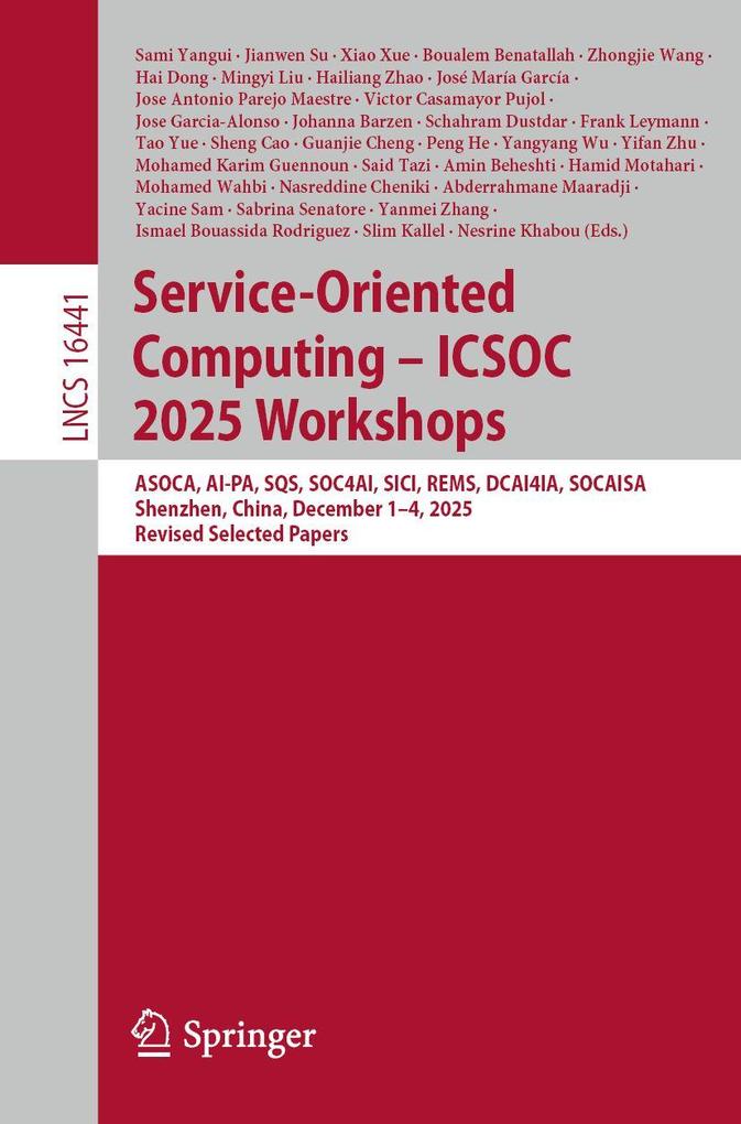 Service-Oriented Computing - ICSOC 2025 Workshops