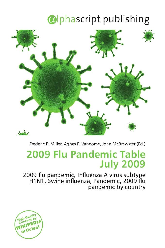 2009 Flu Pandemic Table July 2009