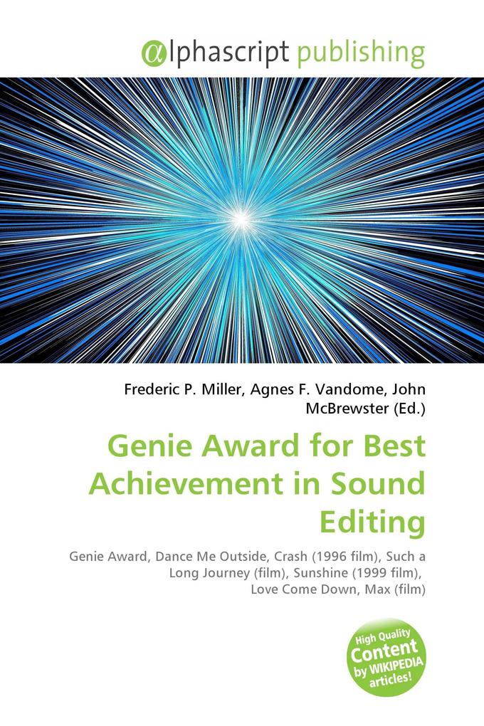 Genie Award for Best Achievement in Sound Editing