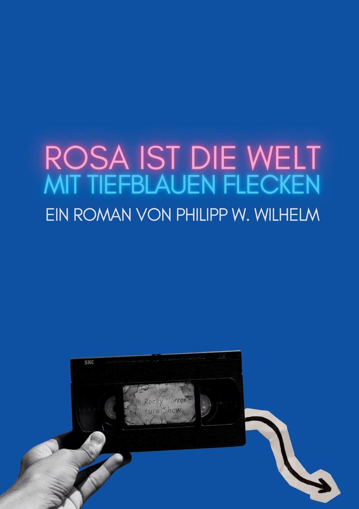 Rosa ist die Welt mit tiefblauen Flecken