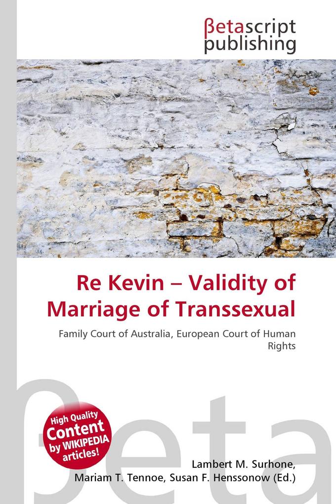 Re Kevin - Validity of Marriage of Transsexual