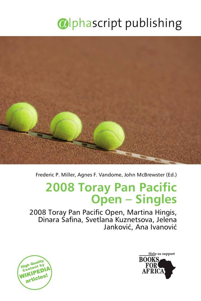 2008 Toray Pan Pacific Open - Singles