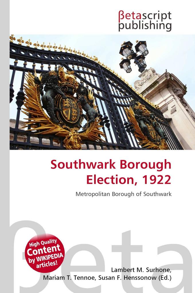 Southwark Borough Election 1922