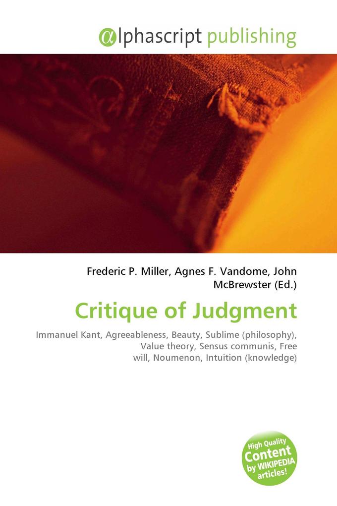 Critique of Judgment