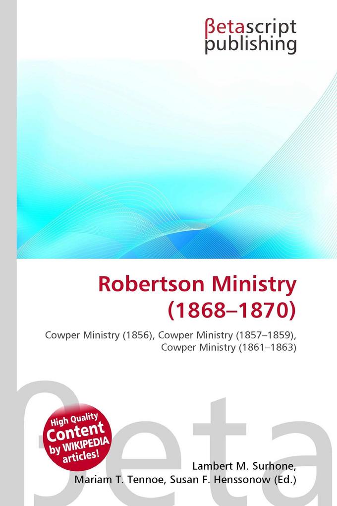 Robertson Ministry (1868-1870)