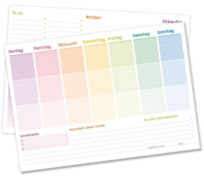paper&you Tisch-Block Wochenplan A4