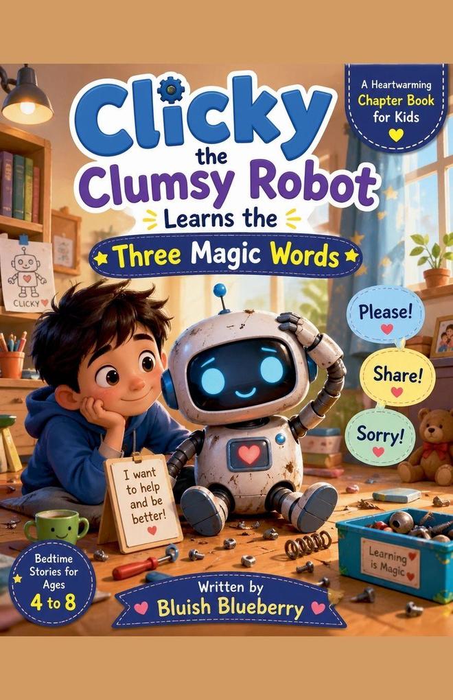 Clicky the Clumsy Robot Learns the Three Magic Words